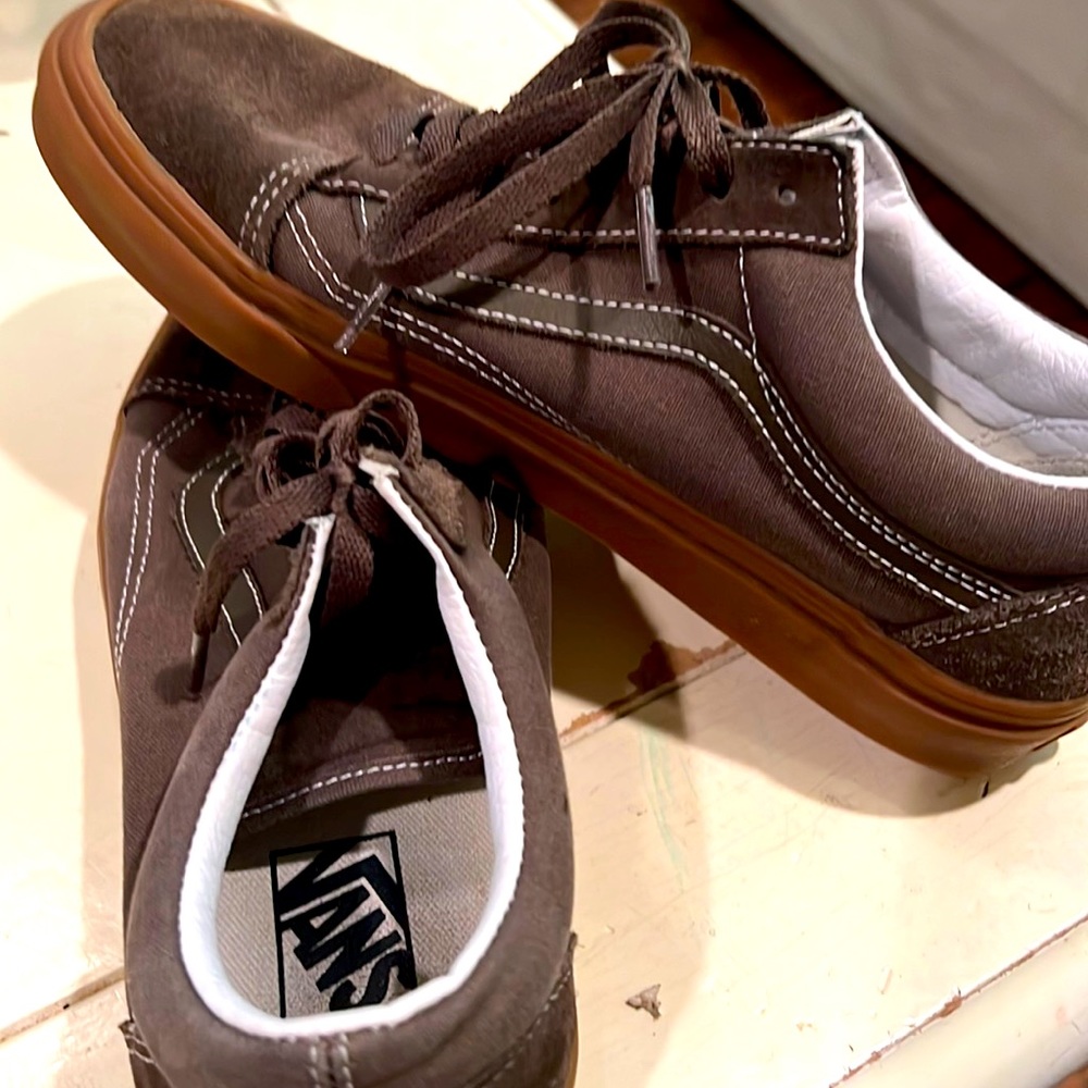 Vans brown suede shoes